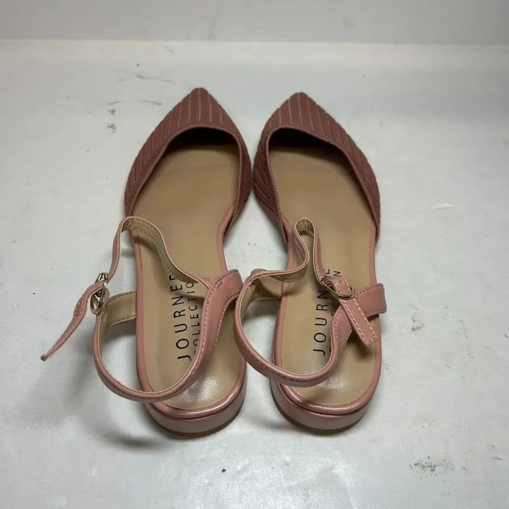 Journee Collection Womens 8.5 M Blush Pink Ansley Pointed Toe Flats NIB RJ1
